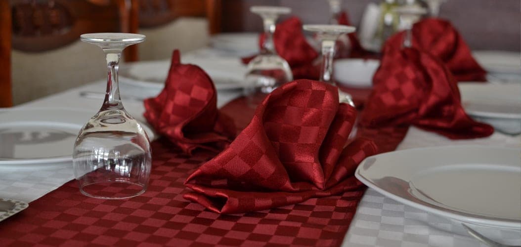 Salonul de evenimente, pregătit pentru un grup
